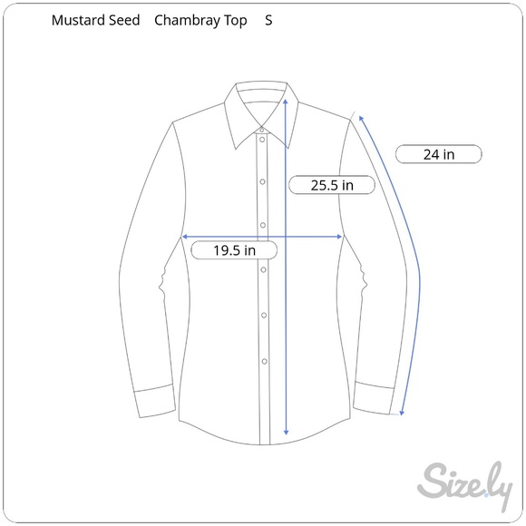 Mustard Seed | Chico Chambray Button-Down Top | S - Picture 8 of 8